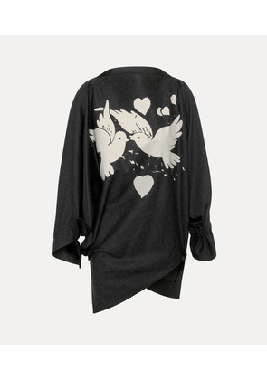 Vivienne Westwood Infinity Top Metallic Brushed Wo. Charcoal 38 Women