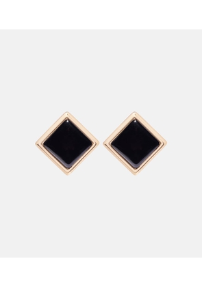 Self-Portrait Enamel gold-plated earrings