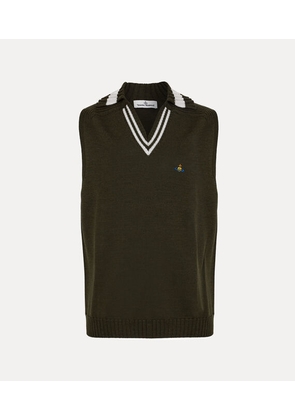 Vivienne Westwood Fisherman Vest Wool Khaki-melange M Men