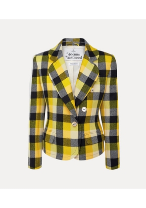 Vivienne Westwood Georgia Jacket Check Wool Pixel-check 40 Women