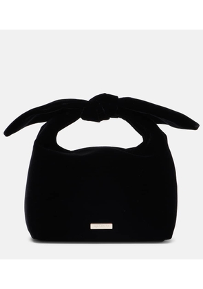 Aquazzura Bow Tie Small velvet tote bag