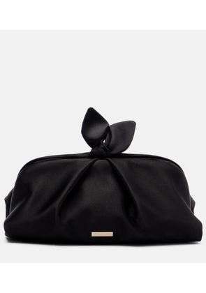 Aquazzura Bow Tie Small velvet clutch