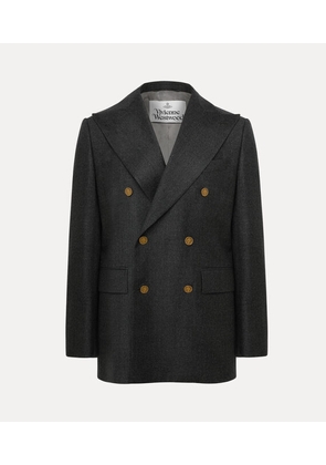 Vivienne Westwood Captain Jacket Metallic Brushed Wo. Charcoal 46 Men