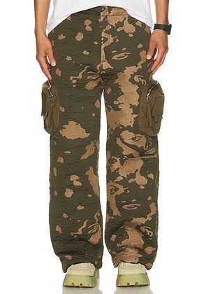 KidSuper X Piet 3D Knit Cargo Pants in Green - Army. Size L (also in S, M).