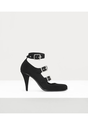 Vivienne Westwood Savage Heel Shaved Suede Black 4-37 Women