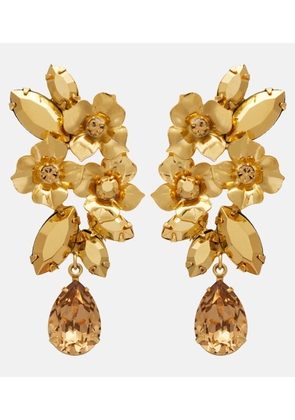 Jennifer Behr Fiore crystal-embellished gold-plated earrings