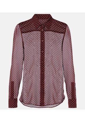Nili Lotan Gaia polka-dot silk shirt