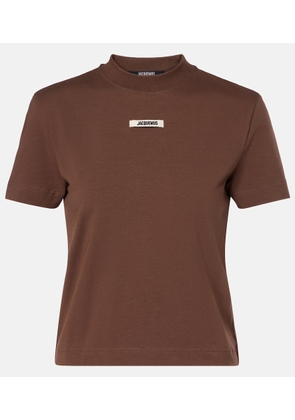 Jacquemus Logo cotton-blend jersey top