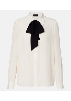 Nili Lotan Hanford scarf-detail silk shirt