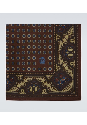 Dunhill Printed silk pocket square