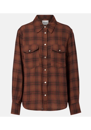 Marant Etoile Yalisa plaid cotton flannel shirt