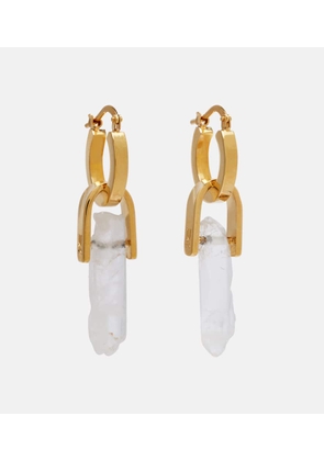 La DoubleJ Pillar gold-plated pendant earrings