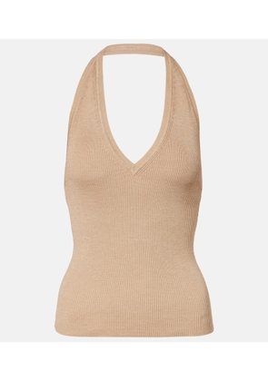 Nili Lotan Ivey halterneck silk top