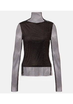 Sportmax Gerarda embellished mesh top