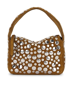 KHAITE Elena Small Multi Stud Bag in Mud - Brown. Size all.