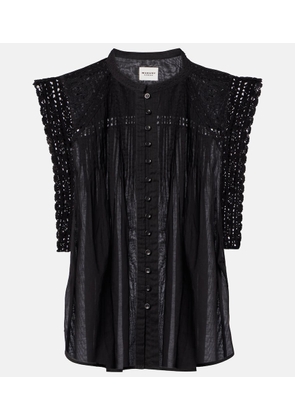 Marant Etoile Grecia lace-trimmed cotton blouse