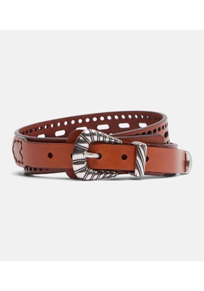 Etro Western leather belt