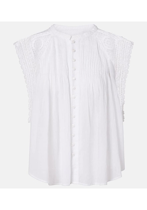 Marant Etoile Grecia lace-trimmed cotton blouse