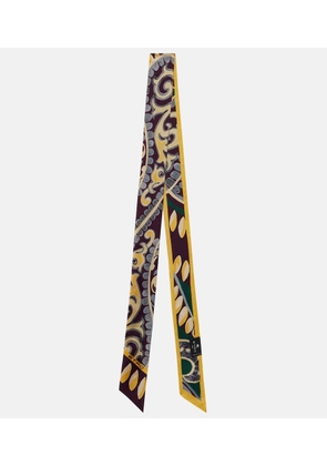 Etro Printed silk twill scarf