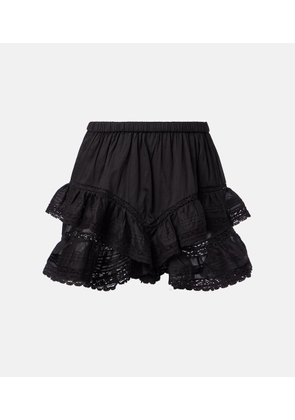 Marant Etoile Geana ruffled cotton shorts