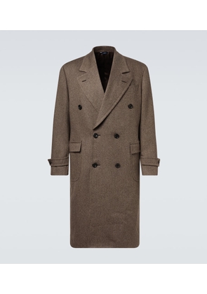 Thom Sweeney Double-breasted wool overcoat