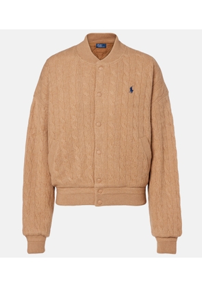Polo Ralph Lauren Cable-knit wool and cashmere bomber jacket