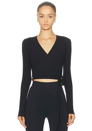 NORBA Wrap Top in Black - Black. Size L (also in M).
