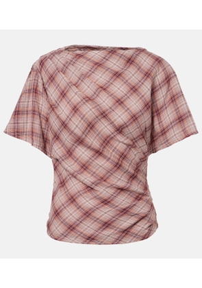 Marant Etoile Neyela checked cotton T-shirt