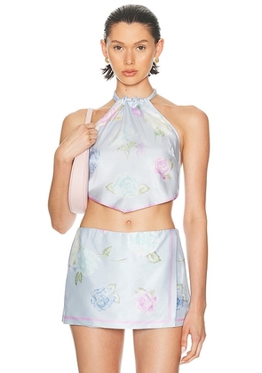 LoveShackFancy Hollison Top in Amethyst Sky - Baby Blue. Size 8 (also in ).