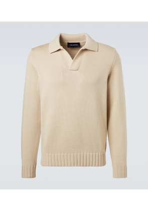 Thom Sweeney Wool polo sweater
