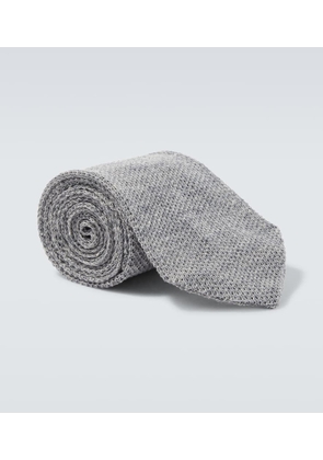 Thom Sweeney Knitted linen tie