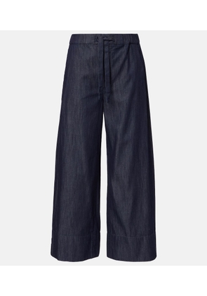 'S Max Mara Jour cotton chambray wide-leg pants