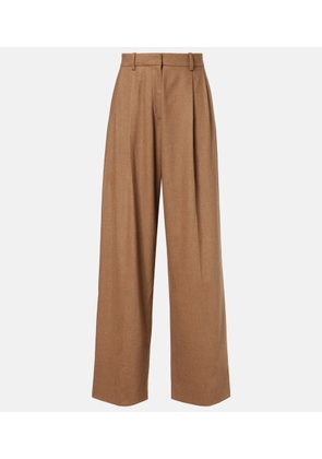 Khaite August high-rise wool straight pants