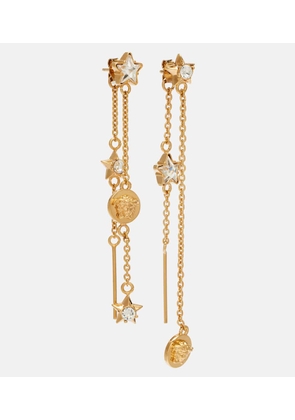 Versace Medusa crystal-embellished drop earrings