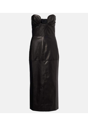 Nensi Dojaka Leather corset dress
