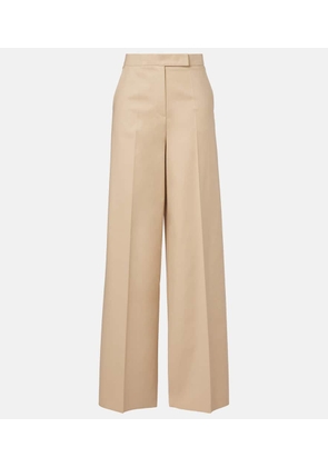 Max Mara Cotton-blend wide-leg pants