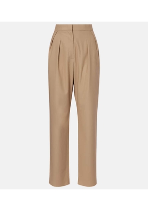 Max Mara Dede pleated cotton slim pants