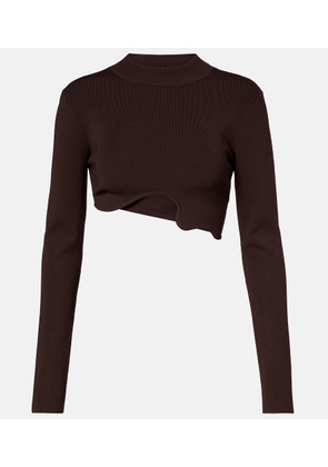 Christopher Esber Asymmetric knitted crop top