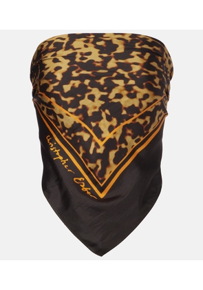 Christopher Esber Printed silk top