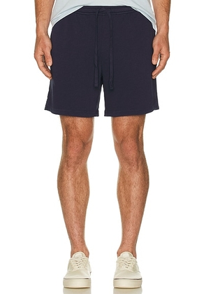 Onia Slub Terry Shorts in Deep Navy - Navy. Size L (also in S, M, XL/1X).