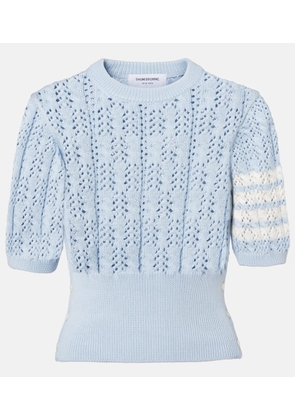 Thom Browne 4-Bar pointelle cotton top
