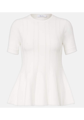 Max Mara Epoche peplum open-knit top