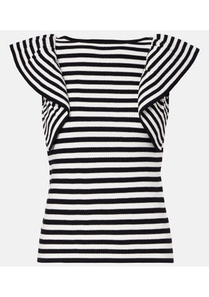 Max Mara Vieste ruffled striped top