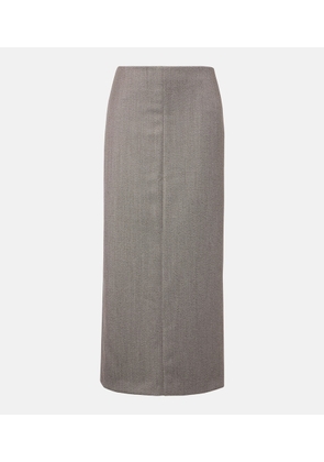 The Row Nythera virgin wool gabardine pencil skirt