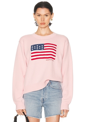 LoveShackFancy Ty Pullover Sweater in Blushing Liberty - Rose. Size M (also in XS, S).
