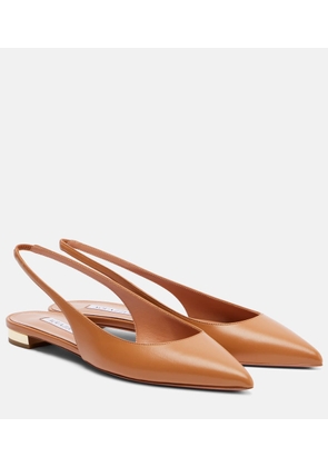 Aquazzura Purist leather slingback flats