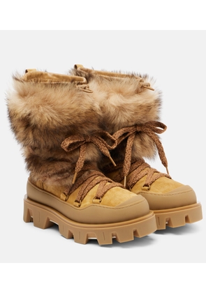 Moncler Peak Apres leather lace-up boots