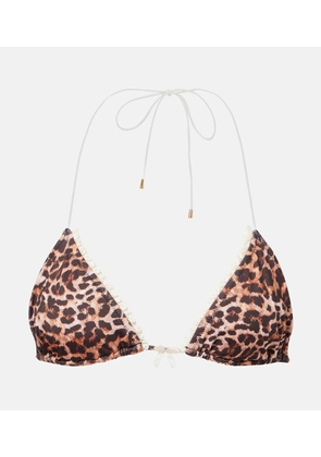 Bananhot Flora leopard-print bikini top