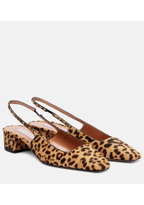 Aquazzura Ginza 35 calf hair slingback pumps
