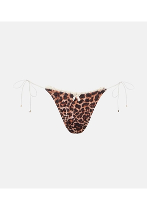 Bananhot Flora leopard-print bikini bottoms